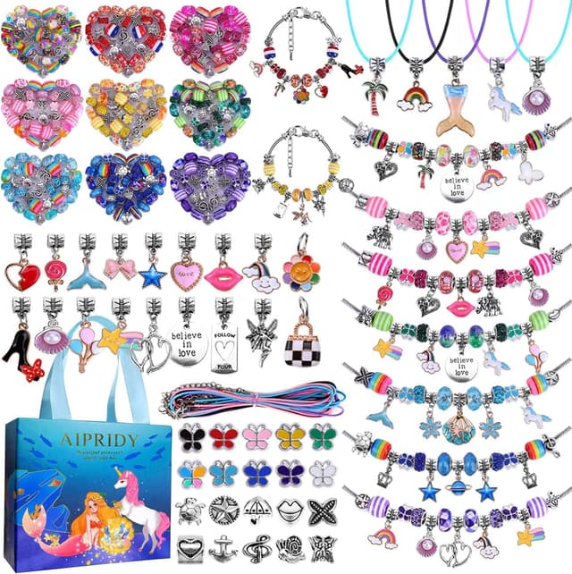 Detalle de AIPRIDY 150 Pieces Charm Bracelet Kit