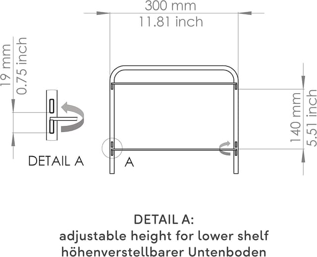 Thumbnail 6 de LM 390 Schuhregal 470 mm aus Öko-Holz