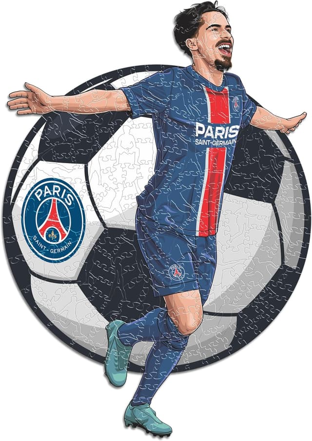 Thumbnail 6 de Iconic Puzzles PSG Vitinha – puzzle en bois sous licence officielle (taille M, 270 pièces)