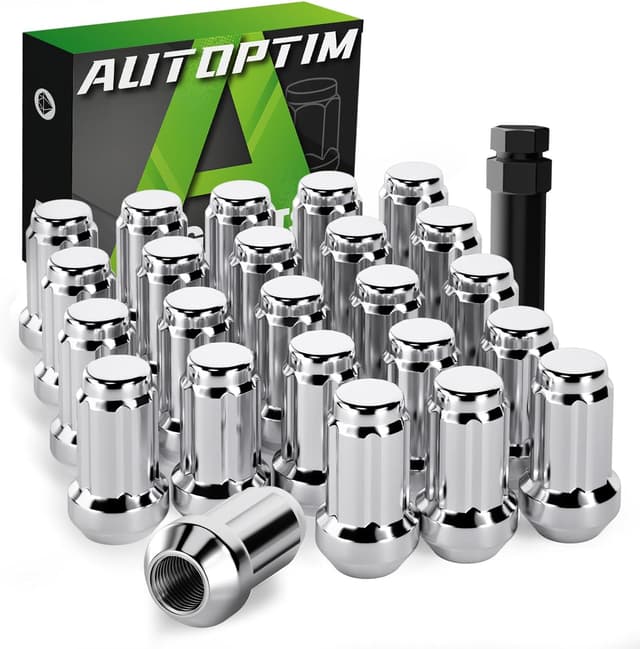 Detalle de AUTOPTIM 24pcs M12x1.25 Spline Lug Nuts (Closed End, Chrome) for Select Nissan Armada, Titan & Xterra