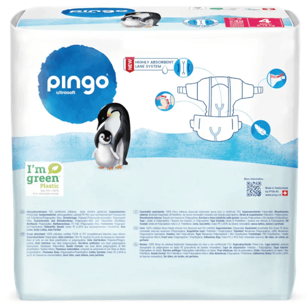 Detalle de Pingo Pañales Ecológicos Maxi T4 2x40 uds 👶