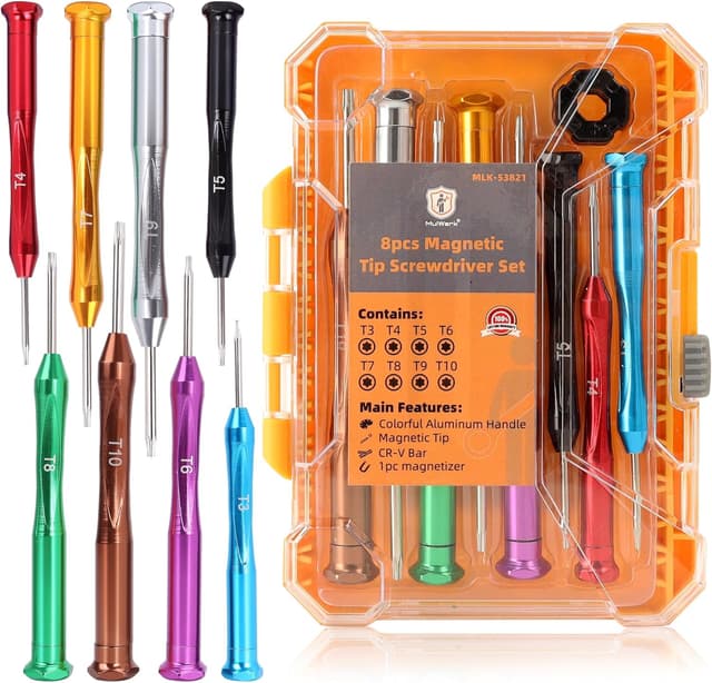 Detalle de MULWARK 8pc Mini Screwdriver Set (Magnetic Torx Precision Kit) for Electronics, Watches & Eyeglasses