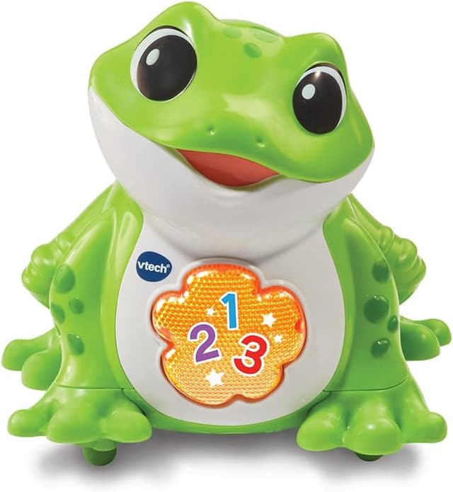 Detalle de VTech Pop, Ma Grenouille Hop Hop – grenouille sauteuse interactive qui chante et bouge (dès 1 an)