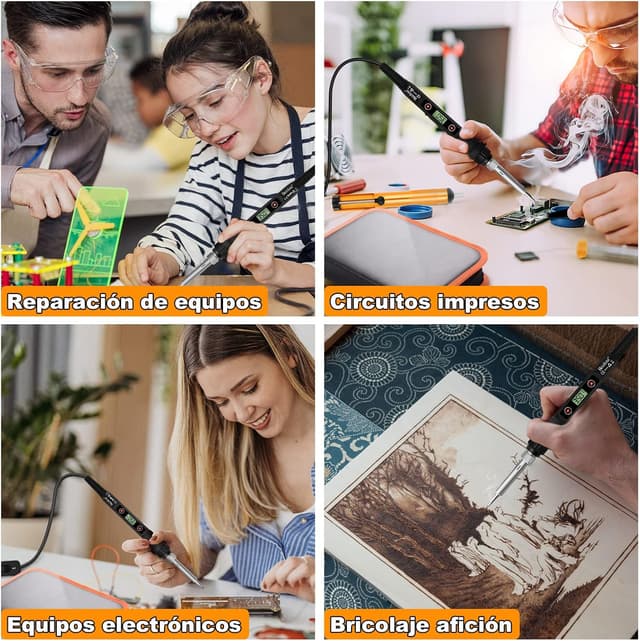 Thumbnail 5 de Beizkna 80W Soldador de estaño con temperatura ajustable 180–520°C