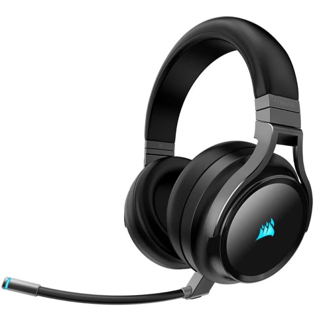 Detalle de Corsair Virtuoso RGB Wireless 7.1: auriculares gaming inalámbricos de sonido envolvente