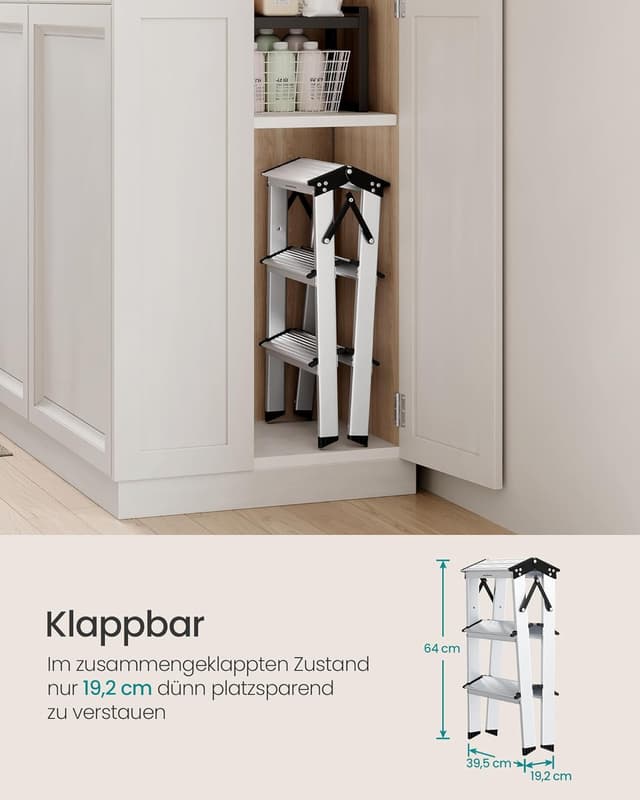 Thumbnail 5 de SONGMICS Trittleiter GLT23K aus Alu 3 Stufen