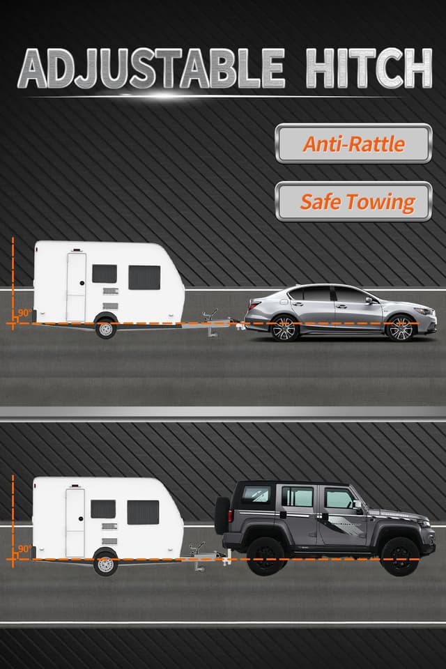 Thumbnail 5 de METOWARE Adjustable Trailer Hitch 18,000 lbs 🚚
