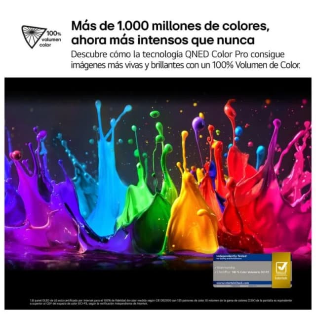 Detalle de LG QNED evo MiniLED AI 55QNED92A6A de 55" 4K 120Hz Smart TV con webOS, Dolby Vision y FreeSync