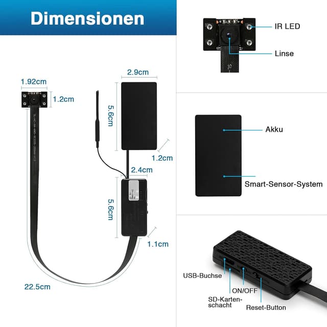 Thumbnail 6 de WIWACAM MW5 4K Mini-Kamera für Nistkästen