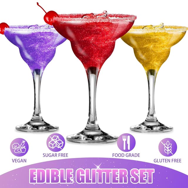 Thumbnail 5 de Essbarer Glitzer Set 4 Farben für Torten 🍰