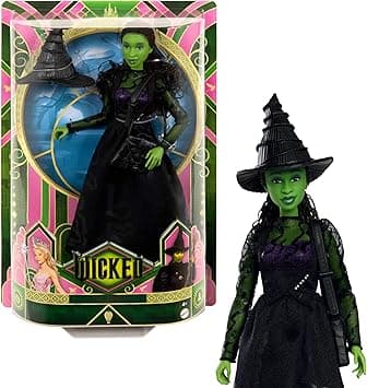 Detalle de Mattel Wicked Elphaba Muñeca Articulada con Vestido y Accesorios 💚