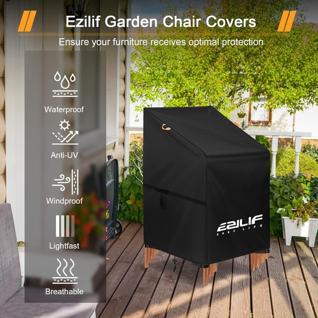 Detalle 2 de Ezilif 420D garden chair covers 70x90x80