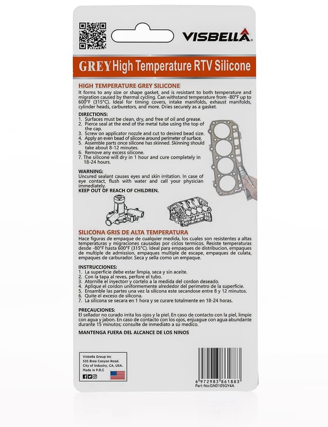 Thumbnail 1 de Visbella Hochtemperatur RTV Silikon Dichtung 315°C