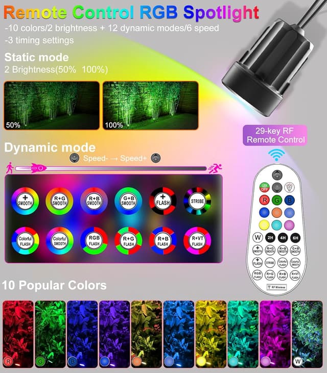 Detalle 2 de MEIKEE Faretti solari 6000mAh RGB