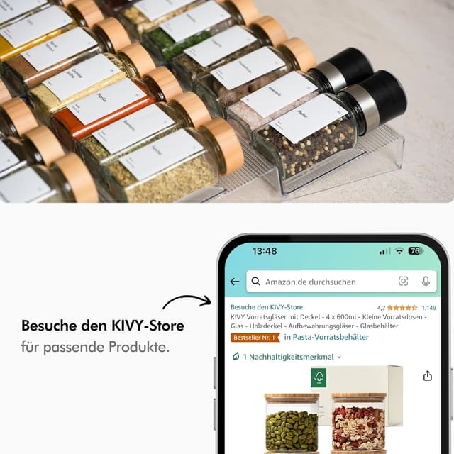 Thumbnail 5 de KIVY Butterdose Glas 250 g 🧈