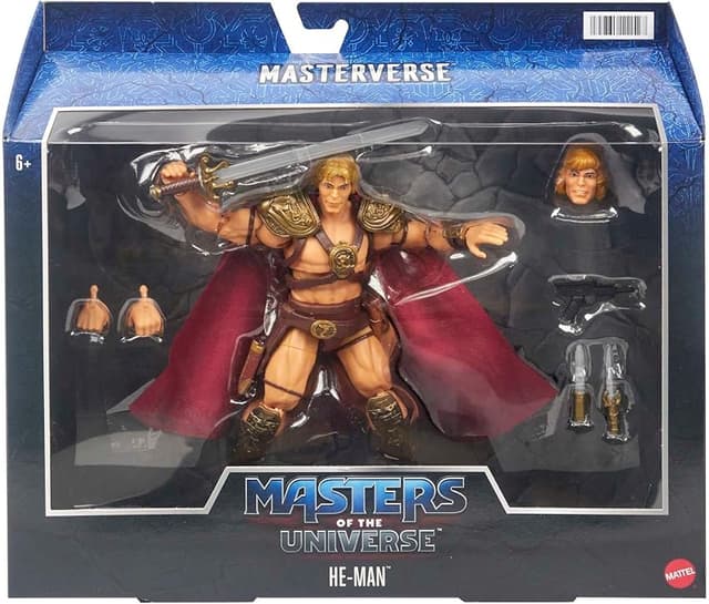 Detalle 1 de Masters del Universo MOTU He-Man Deluxe Figura Acción 🎉