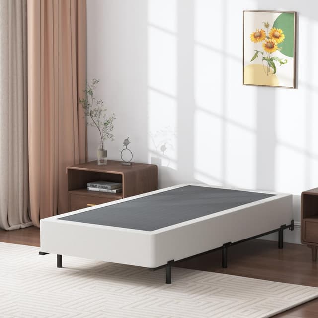 Detalle 1 de SHLAND Twin Box Spring (9-Inch High Profile) Metal Frame Mattress Foundation with Fabric Cover