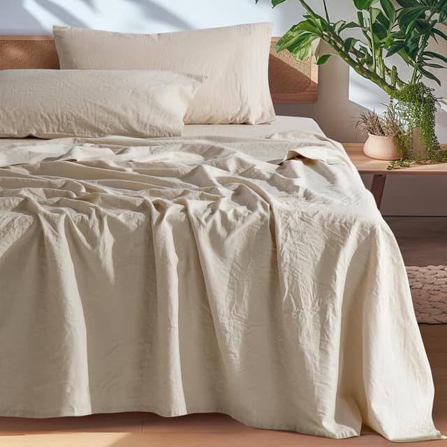 Detalle de SONORO KATE Linen King Sheets