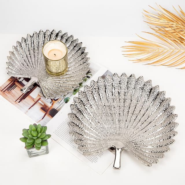 Detalle de Oairse Silver Leaf jewellery tray 30 x 30 cm