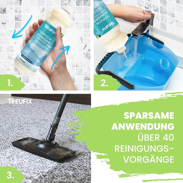 Thumbnail 6 de Treufix Teppichreiniger & Polsterreiniger Konzentrat 1 l – für Waschsauger & Nasssauger