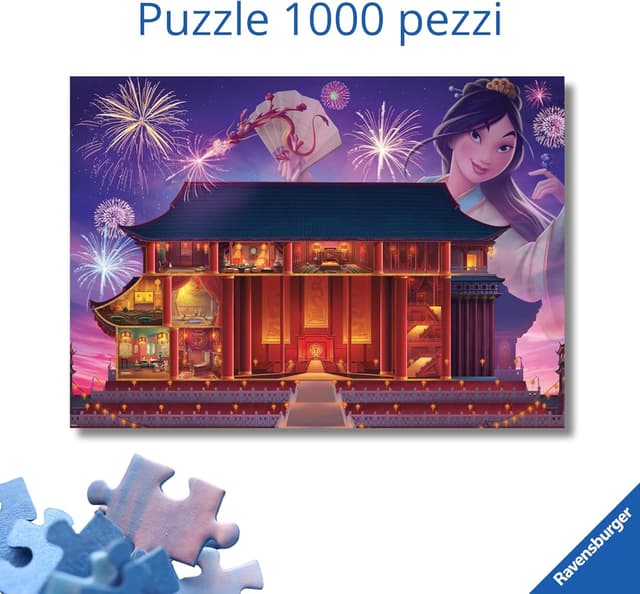 Detalle 2 de Ravensburger Puzzle 1000 Pezzi Disney Princess: Mulan, puzzle per adulti +14 anni (70 x 50 cm)