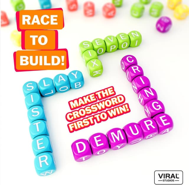 Detalle de Viral Studios Scrambled The Dice-Driven Word Game (Fast-Paced Party Game for 1–5 Players)