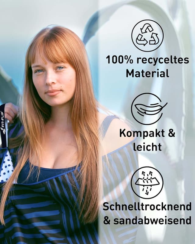 Thumbnail 5 de Fit-Flip Strandtuch XXL aus Mikrofaser (200x90 cm) – leicht, schnell trocknend und 100% recycelt