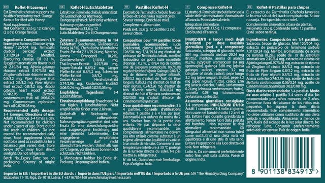 Thumbnail 2 de Himalaya Herbals Koflet-H Lozenges 🍊 con Miel y Jengibre – 12 unidades