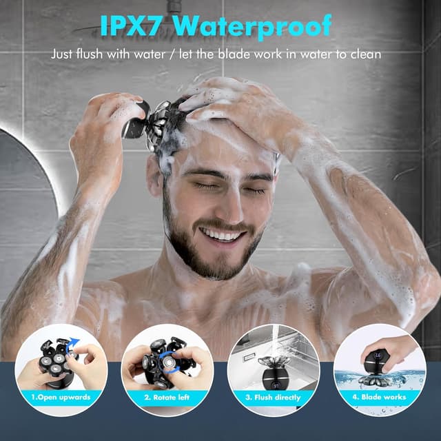 Detalle 1 de iWarmbase Head Shaver for Bald Men 2025