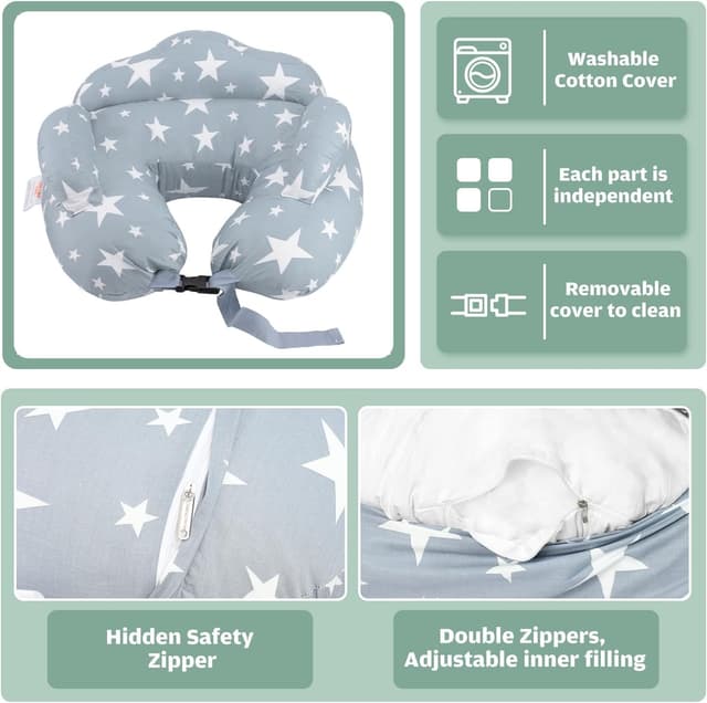 Thumbnail 6 de Chilling Home Stillkissen – verstellbares Schwangerschafts- und Stillkissen mit Baumwollbezug