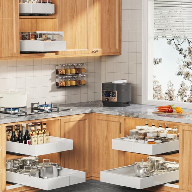 Thumbnail 6 de Seinloes 4 Pack Expandable Pull Out Cabinet Organizer