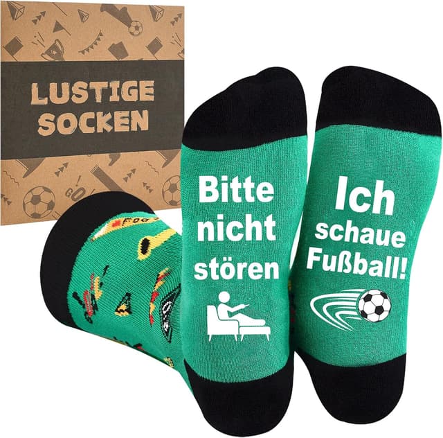 Detalle de Effeet Lustige Socken Herren 37–46 – Fußball-Spruch als Geschenk für Männer