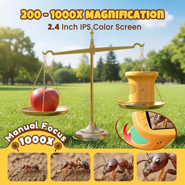 Detalle 2 de GMYGBY Handheld Mini Microscope 1000X