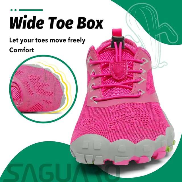 Detalle 2 de SAGUARO Unisex Barfußschuhe – leichte, atmungsaktive Zero-Drop Trail- und Trainingsschuhe