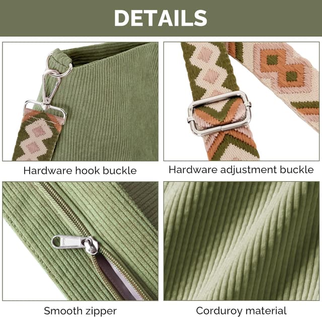 Thumbnail 6 de Prite corduroy tote bag for women with zip, adjustable shoulder strap & pockets