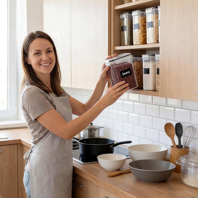 Detalle 2 de Vtopmart 1,6 L Vorratsdosen Set 🥣