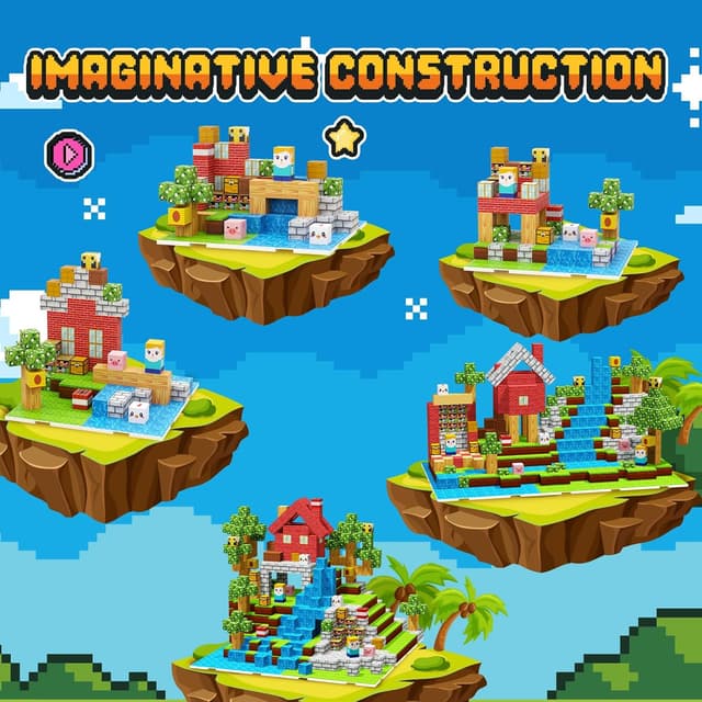 Detalle de Wootoyz 100-piece magnetic building blocks for ages 3–6 🧩