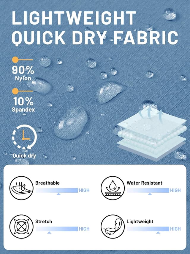 Thumbnail 5 de TACVASEN Men's Quick Dry Shorts 90% Nylon