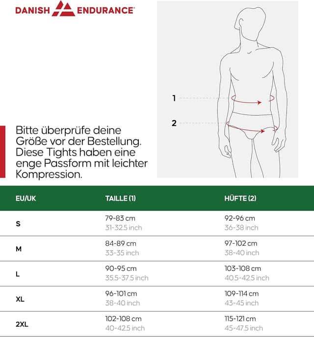 Thumbnail 5 de DANISH ENDURANCE Laufhose Herren 2er Pack