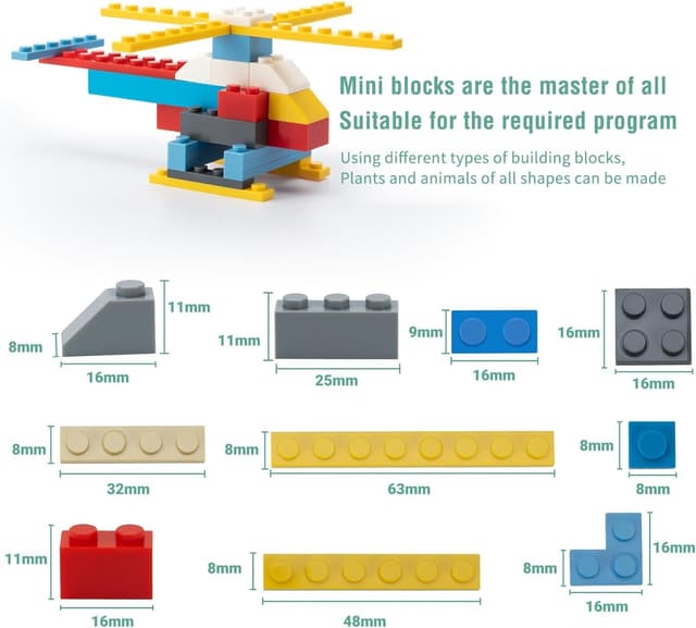 Detalle de WYSWYG Bausteine Set – 1.200 Teile Basic Nachfüllpackung für Kinder ab 6 Jahren