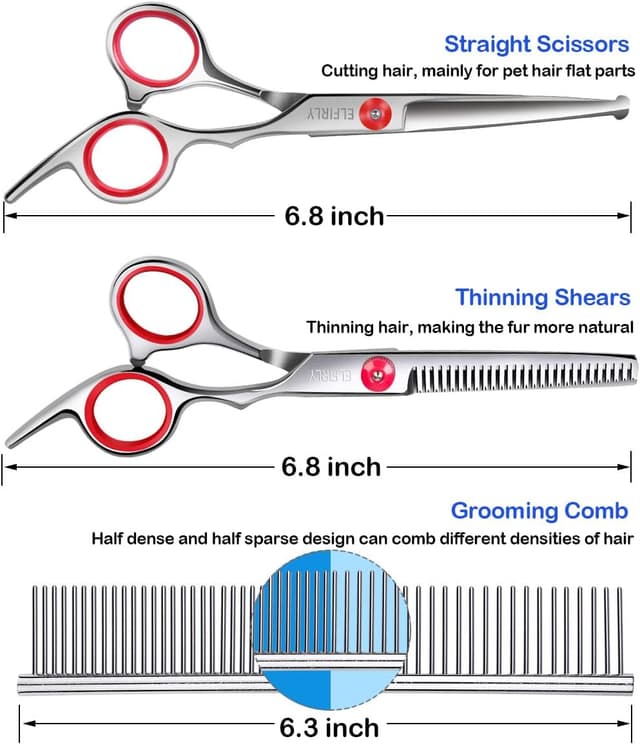 Thumbnail 1 de Elfirly Hundepflege Scheren Set 8-teilig