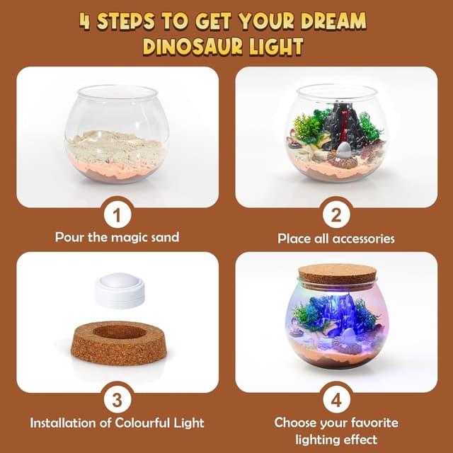 Thumbnail 2 de Goody King Dinosaurier Terrarium Set 16 Farben LED