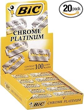 Detalle de BIC Chrome Platinum Hojas de Afeitar Descartables, Pack 100 🪒
