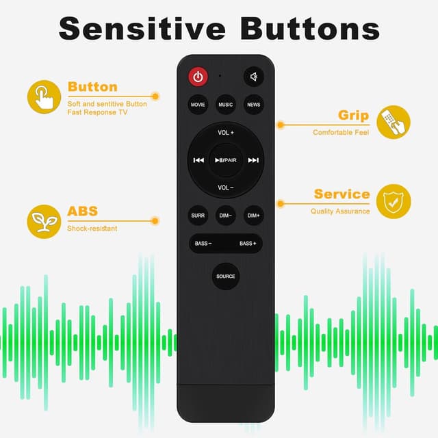 Detalle de VINABTY replacement remote control for Hisense HS214 soundbar