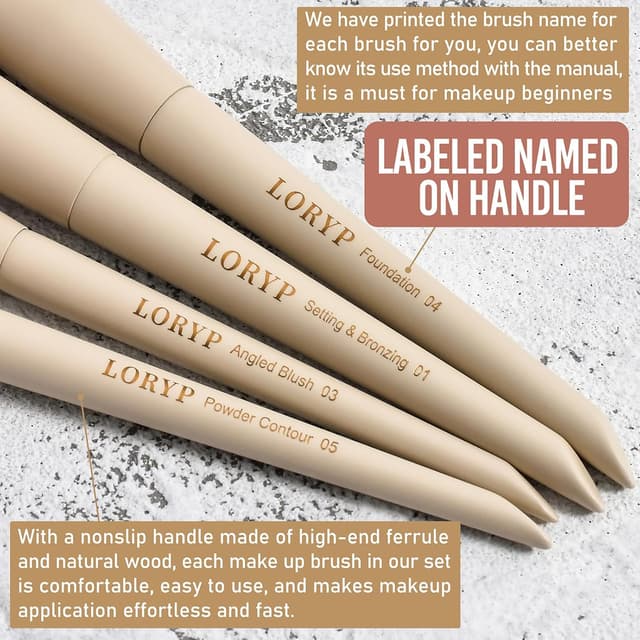 Thumbnail 4 de LORYP Makeup Brushes Set 18-piece brush kit ๐