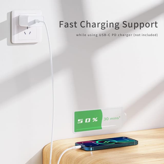 Thumbnail 4 de JJCALL USB‑C to Lightning cable 3ft pack (2)