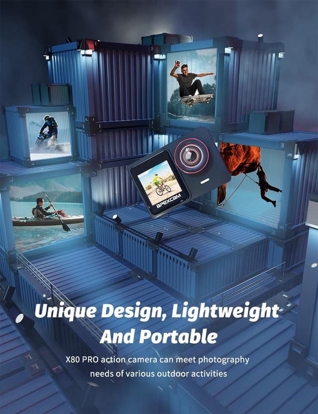 Thumbnail 5 de Apexcam X80Pro 4K60FPS Action Cam