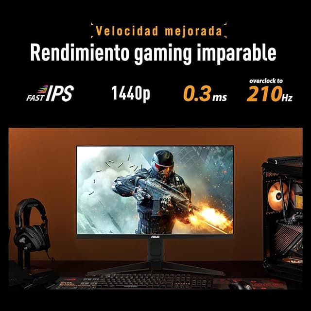 Thumbnail 3 de ASUS TUF Gaming VG27AQL5A Monitor QHD 27" 210 Hz