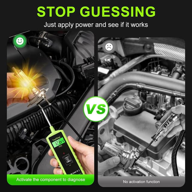 Detalle de Topdiag P60 12-Volt Automotive Test Light Power Circuit Probe Kit (6V–24V) for Fuse & Short Finding