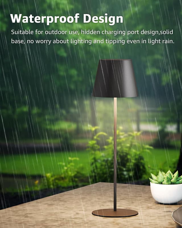 Detalle 2 de FUYO LED Tischlampe kabellos, 2er Set